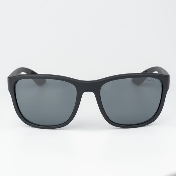 Prada Linea Rossa Men ACTIVE Sunglasses Grey Rubber Mirror Black Square PS01US - Picture 2 of 10